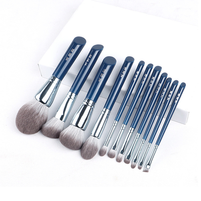 Makeup Brush-The Sky Blue 11pcs Super Soft Fiber Makeup Brushes Set-high Quality 
