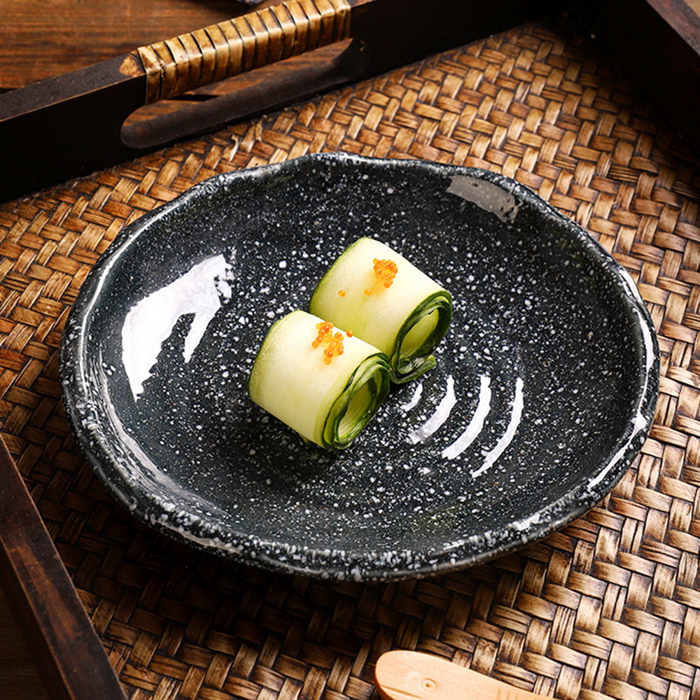 Japanese And Korean Ceramic Plates Irregular Cooking Sushi Snack Plates Household Dishes Creative Restaurant Tableware