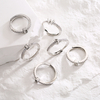 Fashion Initials Letter Ring Women Classic Simple Opening Finger Ring For Women Party Jewelry Gift Wholesale
