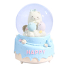Cute Bear Luminous Snow Globe with Music Crystal Ball Sphere Glass Ball Office Home Decor Craft Kids Birthday Christmas Gift
