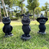Resin Figure Wizard Figurines Black Magic Cat Ornaments Table Art Original Gifts Cute Miniatures Modern Room Decoration