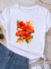  Graphic T Shirt Clothing Coffee Leopard 90s Summer Short Sleeve Women Print Casual Fashion Clothes Tee T-shirt Female Top