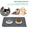 Silicone Cat Dog Food Mat Waterproof Pet Feeding Mat Non-Slip Dog Bowls Mat for Food And Water