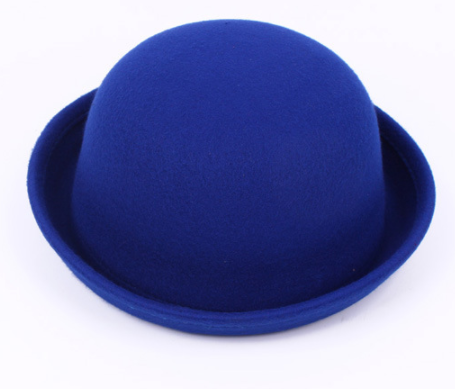 Formal Wool Felt Fez Fedora Cap Dome Round Formal Bowler Hat For Women