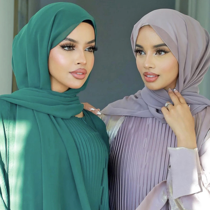 156 Colors Low Moq Chiffon Hijab Custom Logo Premium Good Quality Dubai Scarf 1 Dollar Hijab Scarves For Ladies