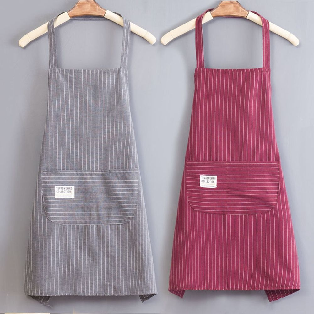 1Pc Simple Sleeveless Apron Kitchen Household Polyester Cooking Apron With Pocket Clothes Protection for Barber Painter Chef