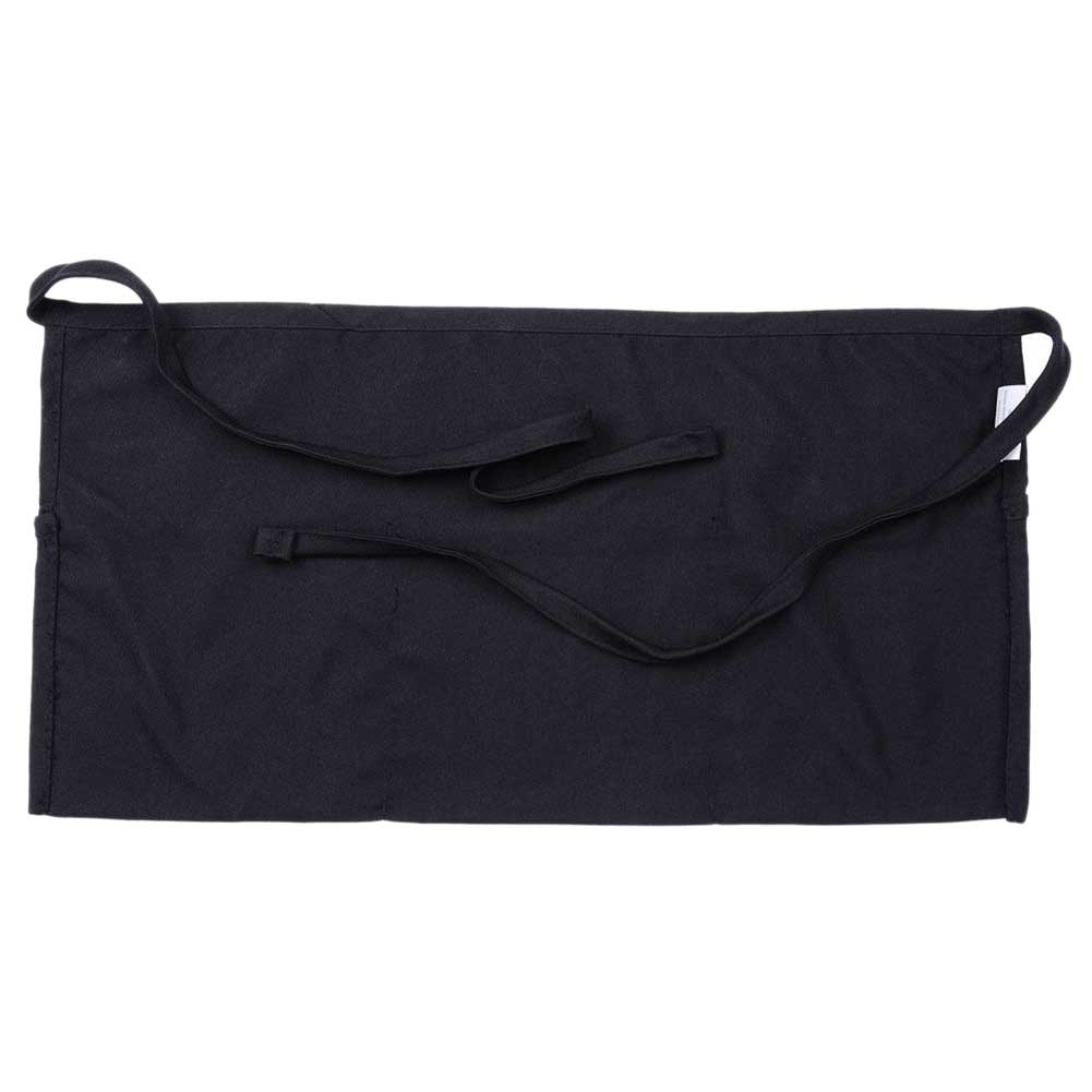 Waiter Black Apron Pocket Short Waterproof Waist Apron Catering Baking Bar Hotel Shop Chef Man Women Kitchen Cleaning Working