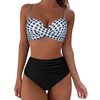 Luxury High Waist Bikini Set Two Piece Swimsuit Women Push Up Y2k Swimwear Tankini Summer Beach Mujer Купальник Swimming Suit