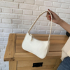 Retro Forearm Bag Women's Bow Handbag PU Leather Baguette Bag Western Style Single Shoulder Minimalist