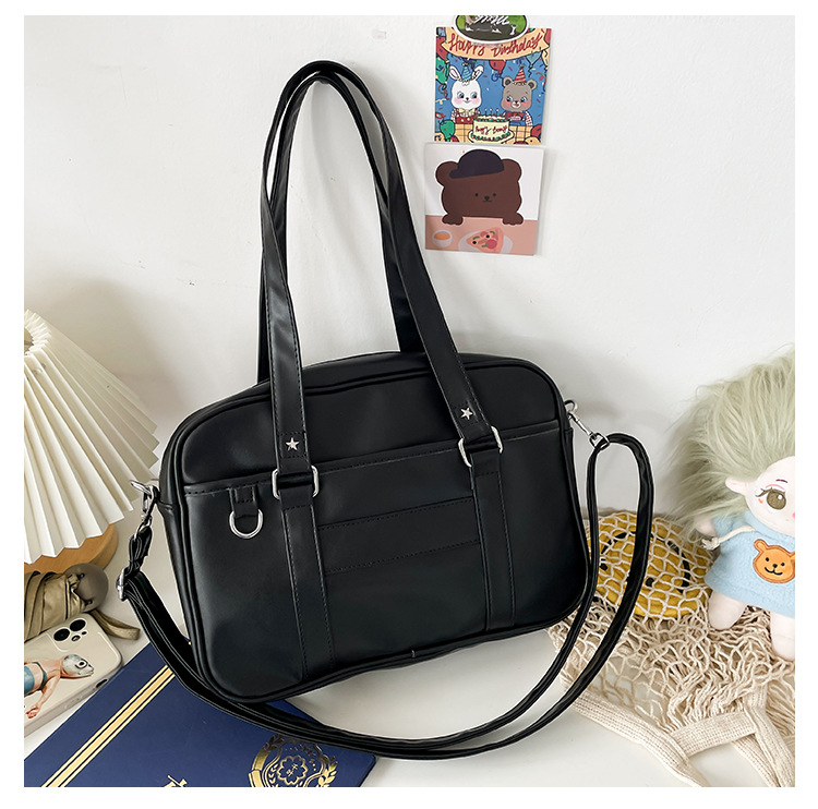 Style Shoulder Bag Women PU Leather JK Uniform Bag Girls Handbags Pure Color Crossbody Bags Itabag Tote Bolso