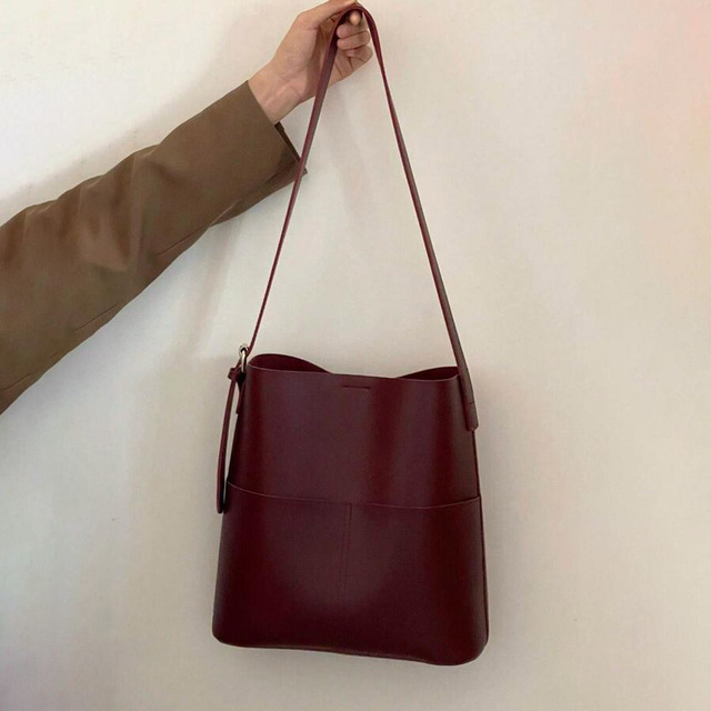 Women Leather Bucket Bag Multi Pocket PU Crossbody Bag Versatile Shoulder Tote Bag Satchel Hobo Bag Outdoor Travel Bag