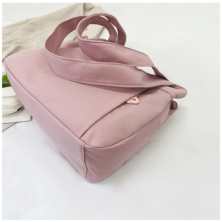 New Nylon Shoulder Bag Large Capacity Canvas Fashion Casual Solid Color Tote Bag Women's Handbag