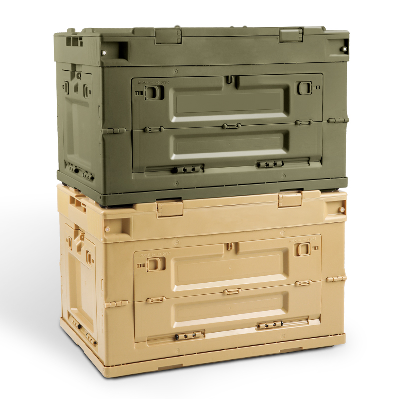Home Kitchen Camping Multifunctional Plastic Folding Box Portable Storage Bin Boxes