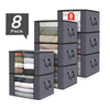 Foldable Closet Storage 6 Grids Basket Box Wardrobe Organizer Hot Sale Washable Fabric Clothes Storage Boxes