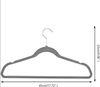 Customized Non Slip Clothes Hanger Trousers Coat White Velvet Clothing Hangers