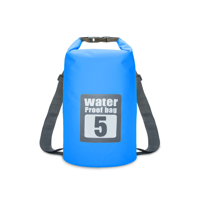 PVC Waterproof Dry Bag 5L/10L/15L/20L/30L Outdoor Diving Foldable Storage Beach Swimming Bag Rafting River Ocean Backpack