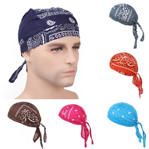 Cotton Cycling Pirate Bandana Men Women Headwraps Bike Headband Headcloth Sweat Wicking Beanie Hip-hop Turban Head Scarf Muffler