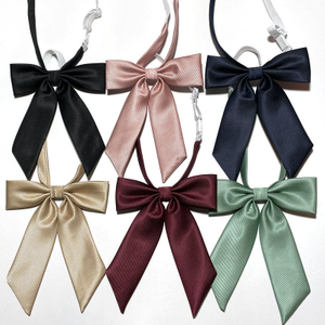 1Pc Ladies Students Bowtie Flower Wedding JK Solid Business Bow Tie Butterfly School Uniform Blue Neck Ties Women Skinny Cravat