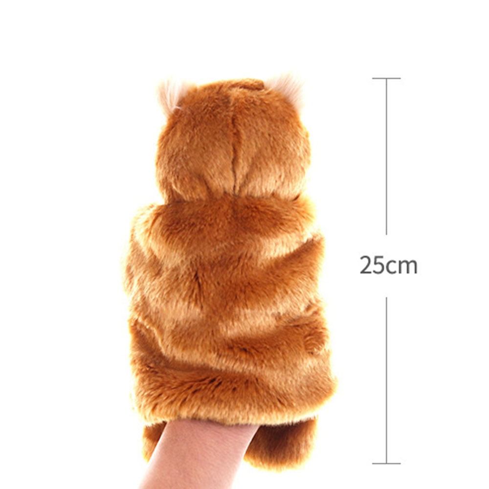 Plush Owl Hand Puppets Creative Brown Finger Puppets Cute Soft Stuffed Animals Toy Interactive Baby Educational Toy Kids Gift