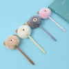 1 Piece Girl Plush Ball Bear Gel Pen School Officel Supplies Stationery Cute Kawaii Creative Lovely Sweet Pens