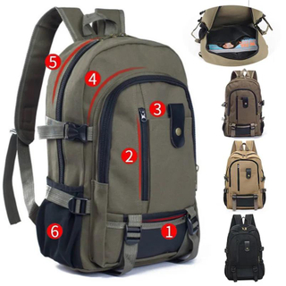 Travel Backpack Men Militari Mountaineering Bag Canvas Large Capacity Backpacks Outdoor Camping Computer