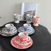 English Style Flower Ceramic Mugs Coffee Cup And Plate Milk Tea Cup Ins Oatmeal Breakfast Mug Drinkware Kitchen Cup Set