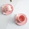 Ceramic Coffee Cup And Saucer Set Star Cup Lovely Afternoon Tea Drinkware Household Breakfast Milk Oatmeal Cup Pastry Dish