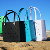 Beach Bag Summer Beach Basket Women Picnic Tote Bag Holes Waterproof Handbag Pouch Shopping Shoulder Bag