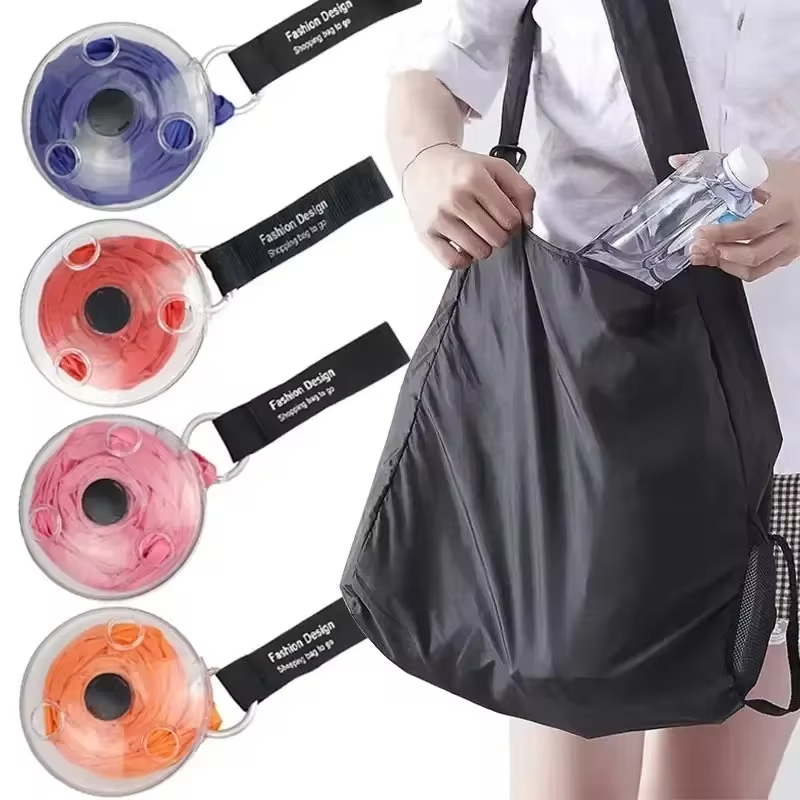 Foldable Retractable Supermarket Shopping Storage Bag Environmentally Friendly And Reusable Pouch Ultra-compact Portable