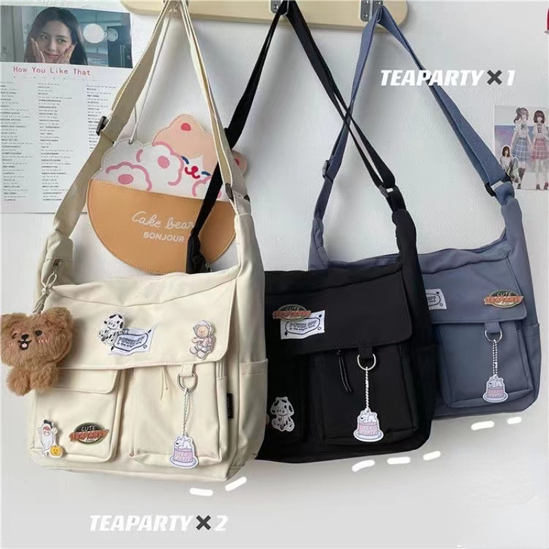 Messenger Bag Women New Nylon Bags Multipockets Crossbody Bags For Women School Book Shoulder Bag Girls Sac