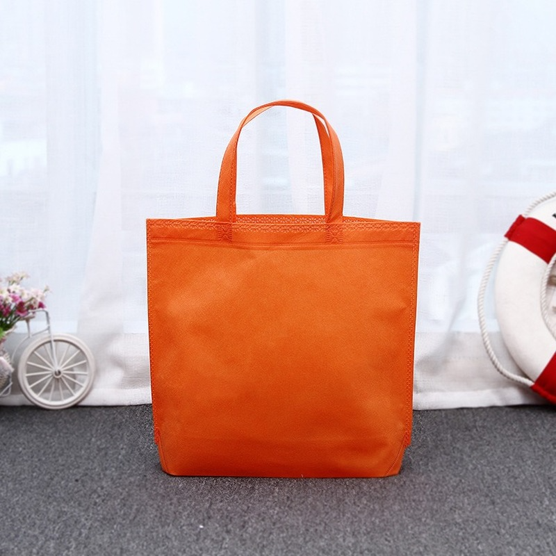 Solid Color Reusable Shopping Bags Foldable Storage Bag Handbag Women Hand Totes Fashion Shopping Organizer Shoulder Bag