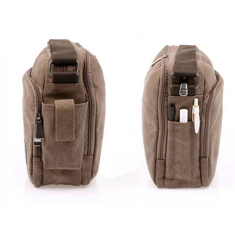 High Quality Multifunction Canvas Bag Travel Bag Men Messenger Bag Brand Men's Crossbody Bag Luxury Vintage Style Briefcase 