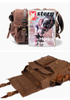 Canvas Leather Men Messenger Bags Big Satchel Shoulder Bags Male Laptop Briefcase Travel Handbag