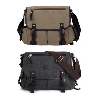 Vintage Canvas Men Messenger Bag Large Capacity Shoulder Bag For Men Europe Style Outdoor Shoulder Bag