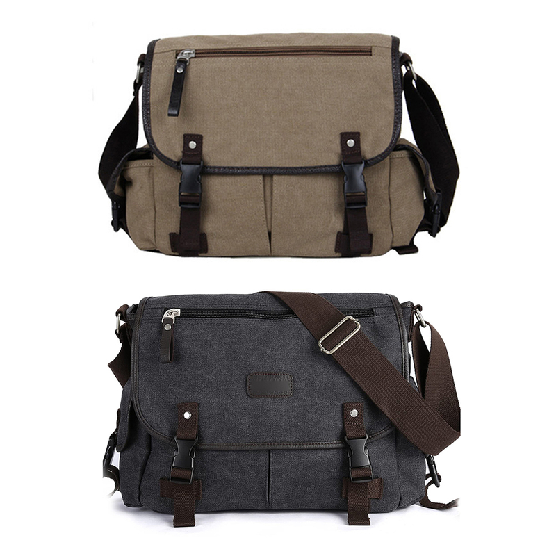 Vintage Canvas Men Messenger Bag Large Capacity Shoulder Bag For Men Europe Style Outdoor Shoulder Bag