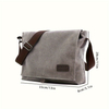 Classic Canvas Messenger Bag Japanese Style Workwear Casual Men's Crossbody Bag Retro Small Shoulder Bag Men's Trendy