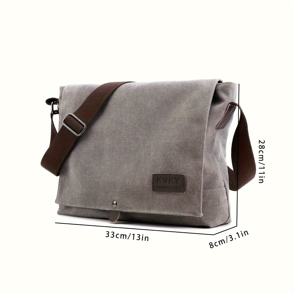 Classic Canvas Messenger Bag Japanese Style Workwear Casual Men's Crossbody Bag Retro Small Shoulder Bag Men's Trendy