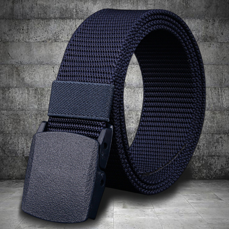 Military Men Belt 2024 Army Belts Adjustable Belt Men Outdoor Travel Tactical Waist Belt with Plastic Buckle for Pants 120cm