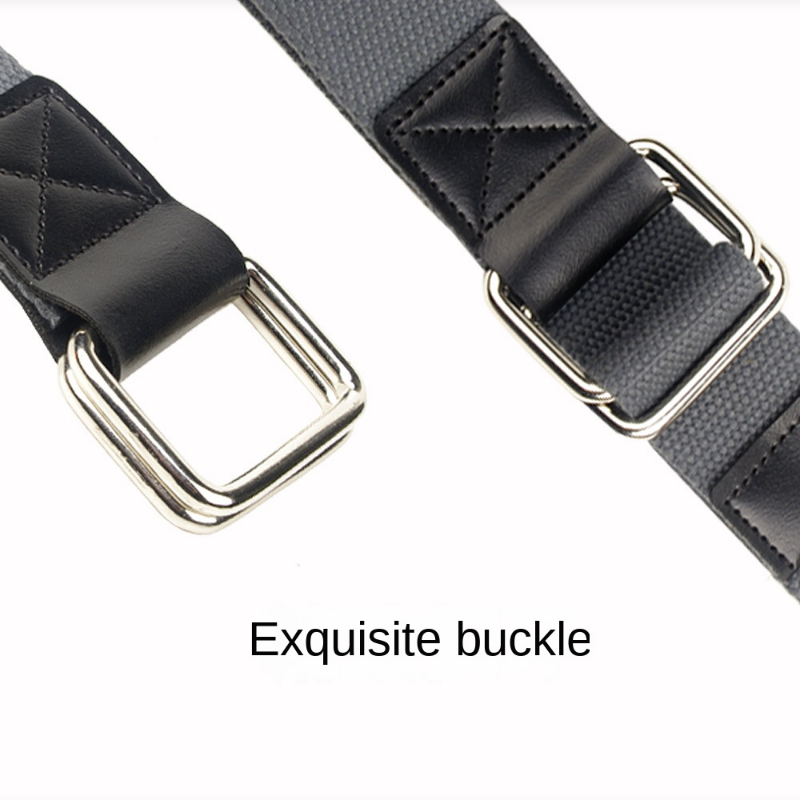 High-quality Fashion Casual Canvas Belt Women Double Loop Buckle Jeans Belt Male Female Young Student Decorative Belt for Men