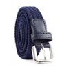  New Casual Kids Belt Woven Stretch Solid Color Men's Fashion Knit Pin Buckle Belt For Boys Girls Designer Belts Wholesale