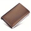 Carbon Fiber Credit Card Holder Wallet Men Rfid Smart Metal Thin Slim Pop Up Minimalist Wallet Small Black Purse Metal Wallet