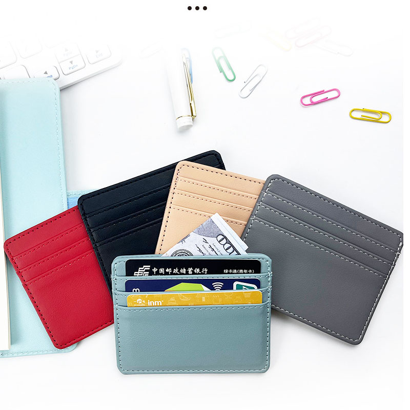 1PCS Man Purses Ultra Thin Mini Business Bank Credit Card Holder Wallet Simple Black Women Small Coin Cards Cover Pouch Case Bag