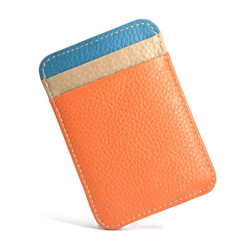  Retro Leather Credit Business Mini Card Wallet Convenient Man Women Smart Wallet Business Card Holder Cash Wallet Card Case