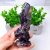 Natural Dream Amethyst Crying Angel Wing Girl, Handmade Crafts Figurine, Healing Crystal Ornament, Room Decor, 12cm, 1Pc