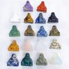 1.5‘’ Crystal Buddha Figurine Natural Stone Carved Statue Crafts Trinket Reiki Healing Gemstone Meditation Home Decoration Gift