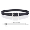 Women's Leather Belt 2.8cm Natural Cowhide Silver Alloy Buckle Thin Belt Female Jeans Trousers Girdles Waistband