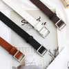 Fashion Chic Luxury Brand Design Leather Belt Square Pin Buckle Waistband Ladies Dress Strap Waist Band