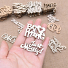 15/30pc Wooden Letter Love Wedding Just Married Mr Mrs Wood Slices For Happy Birthday Wedding Decor Valentine's Day Wood Pendant