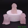 1.2Inch Mini Gemstones Dog Statue Natural Healing Crystal Mineral Animal Figurine Stone Carving Ornament Energy Carft Home Deco