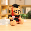 23cm New Cute Dr. Bear Plush Toy Stuffed Soft Kawaii Teddy Bear Animal Dolls Graduation Birthday Gifts For Kids Children Girls